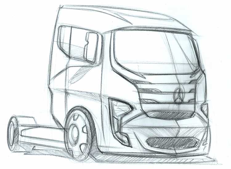 Скетч грузового автомобиля