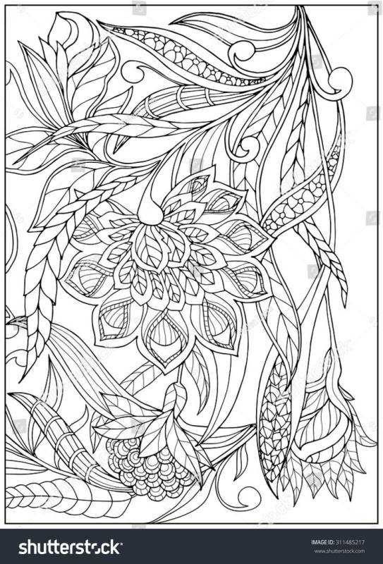 Раскраска антистресс "цветы"