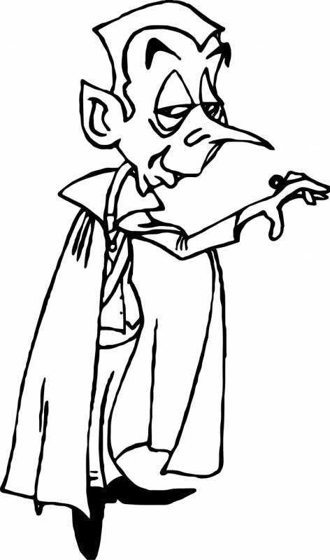 Вампир раскраска для детей