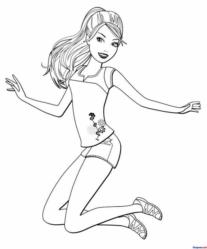 Бумажная кукла с одеждой раскраска Барби