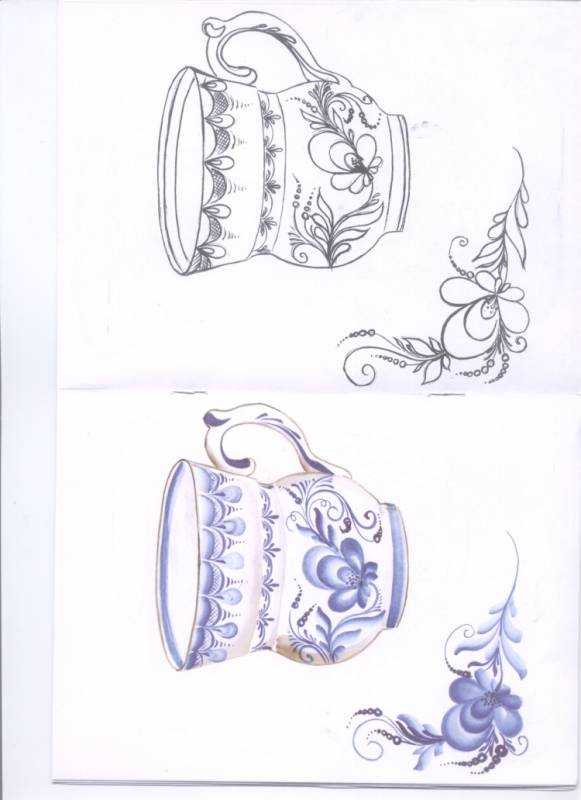 Хохлома раскраска