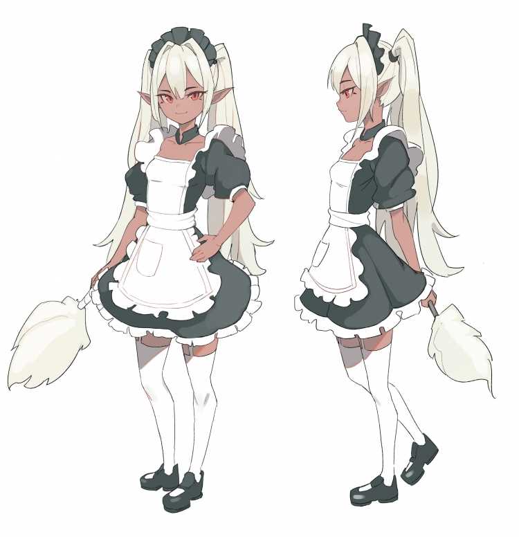 Аниме горничные на скейте