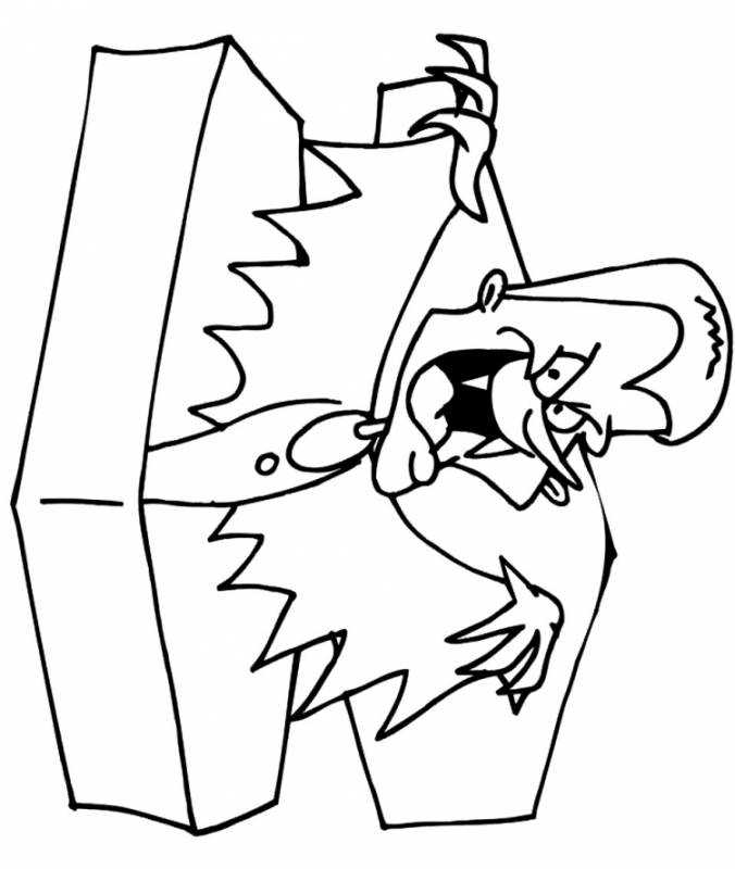 Раскраска вампир монстр