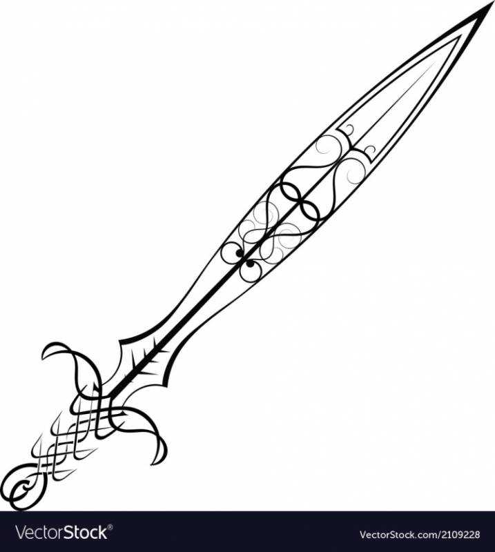 Меч раскраска