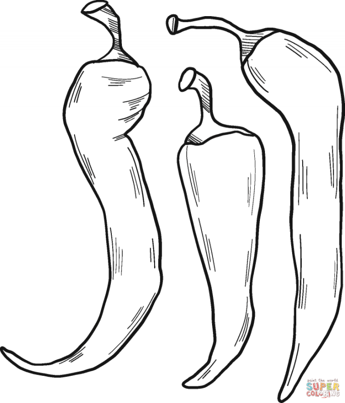 Хот перец раскраска