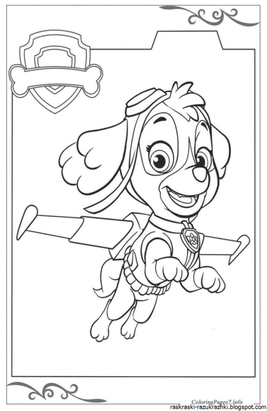 Скай Щенячий патруль рисовать