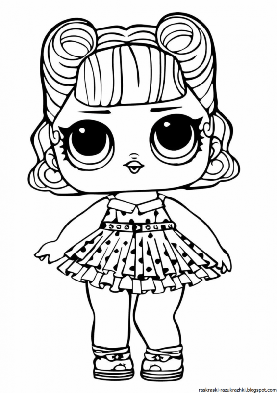 Кукла ЛОЛ Queen Bee раскраска