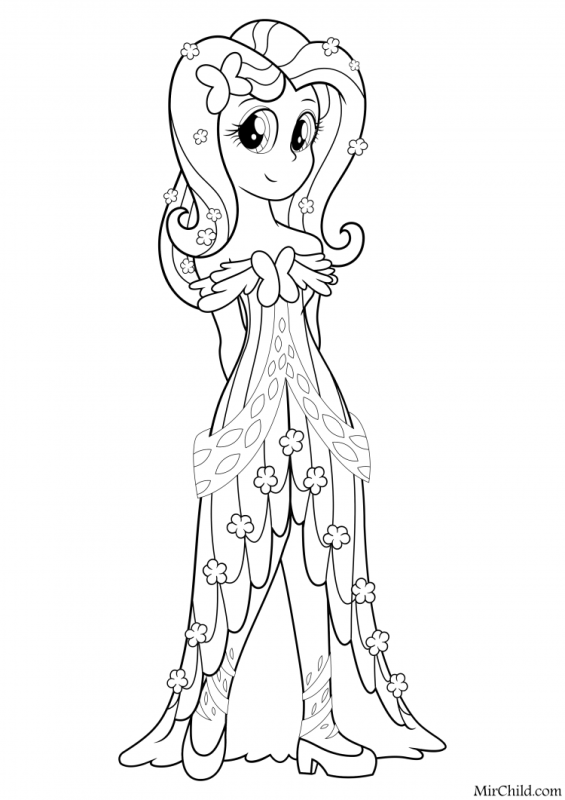 Пони раскраска Флаттершай и Селестия