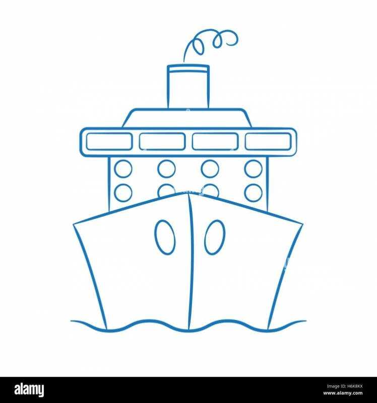 Пароход иллюстрация