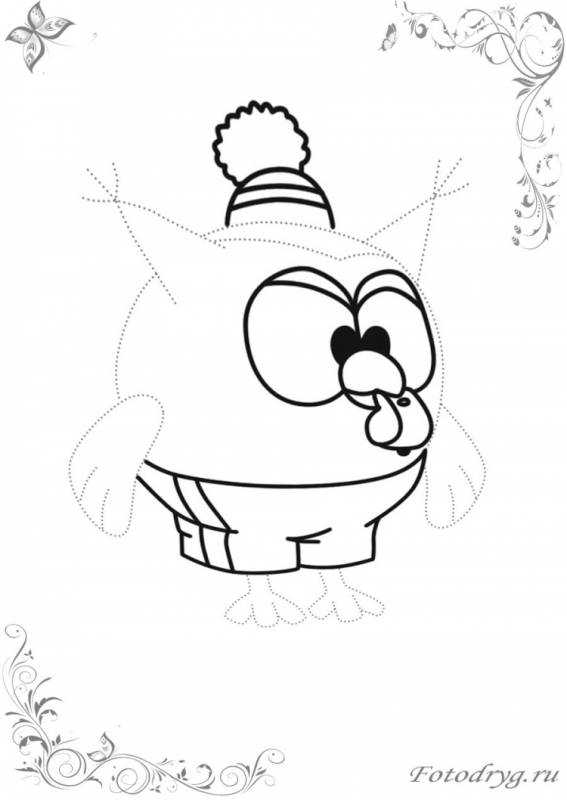 Детские раскраски Смешарики Крош