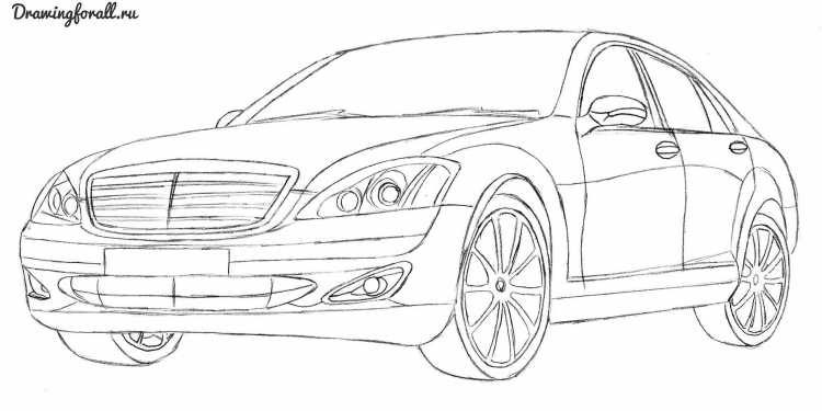 Раскраска Мерседес Бенц s600
