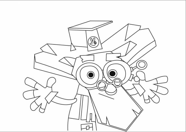 Раскраски для детей Фиксики Нолик