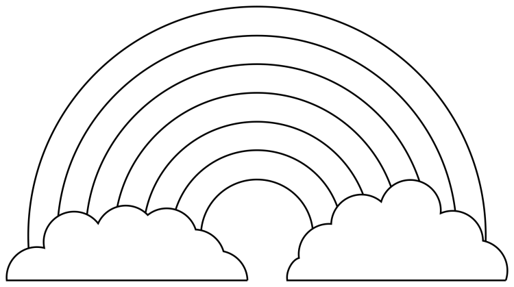 Радуга раскраска для малышей