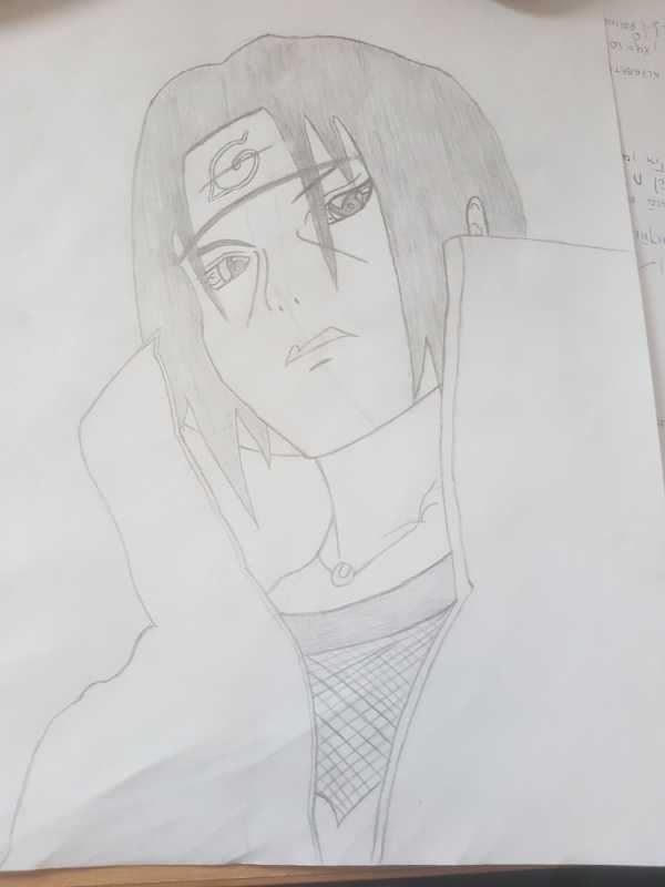 Поэтапное рисование Итачи