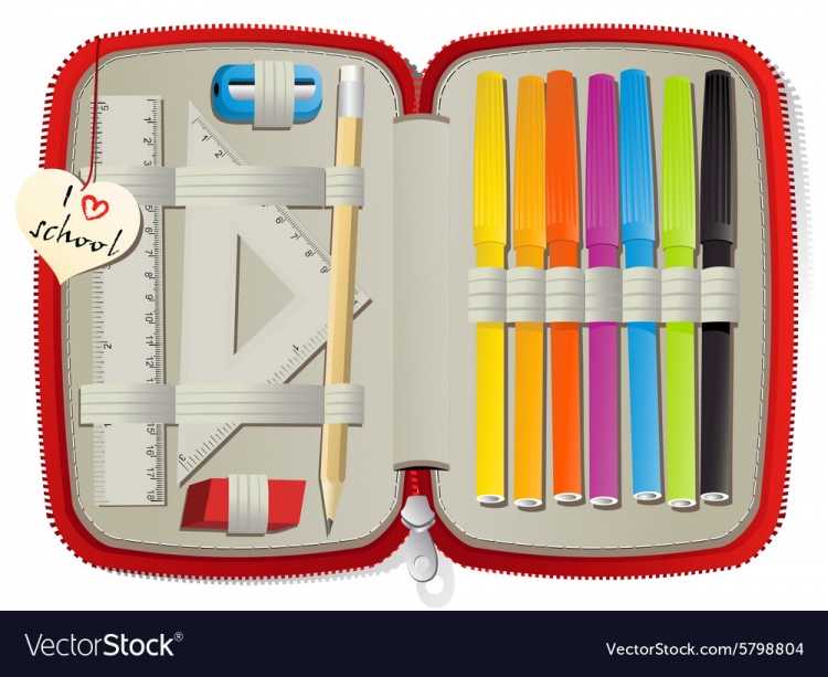 Пенал картинка для детей на прозрачном фоне