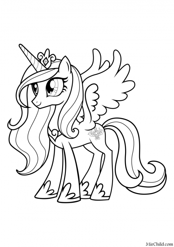 Раскраски пони принцессы Селестии