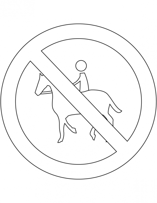 Запрещающие дорожные знаки раскраска