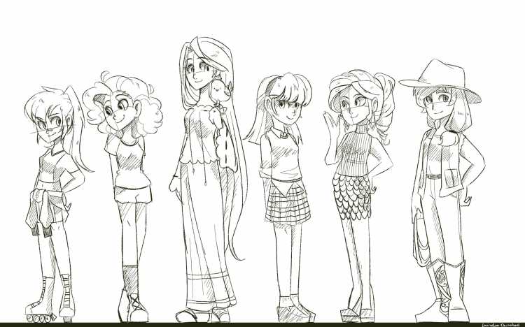 Раскраски аниме пони человек