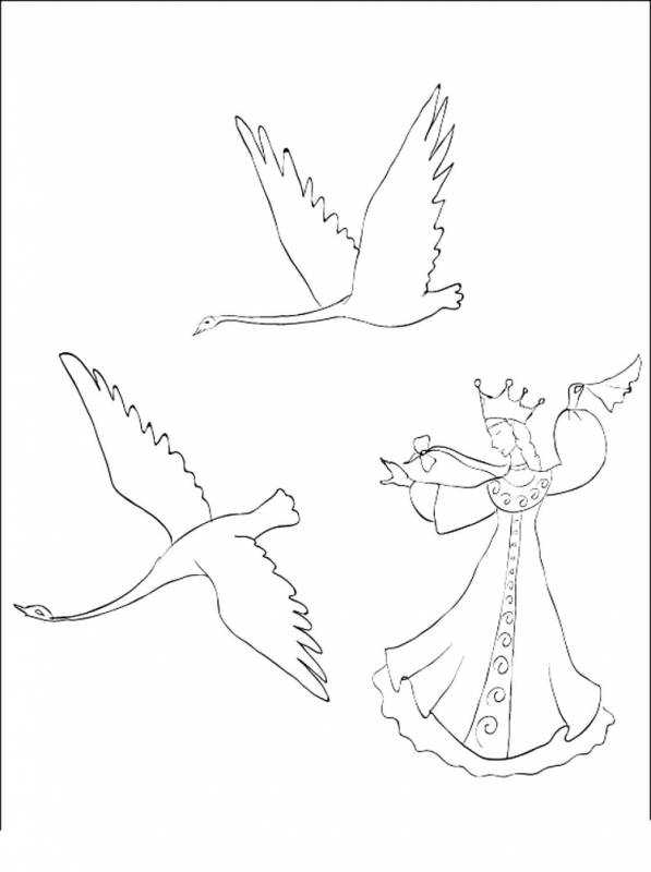 Раскраска к сказке Иван Царевич и серый волк