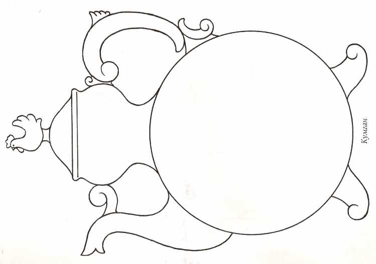 Силуэты гжельской посуды