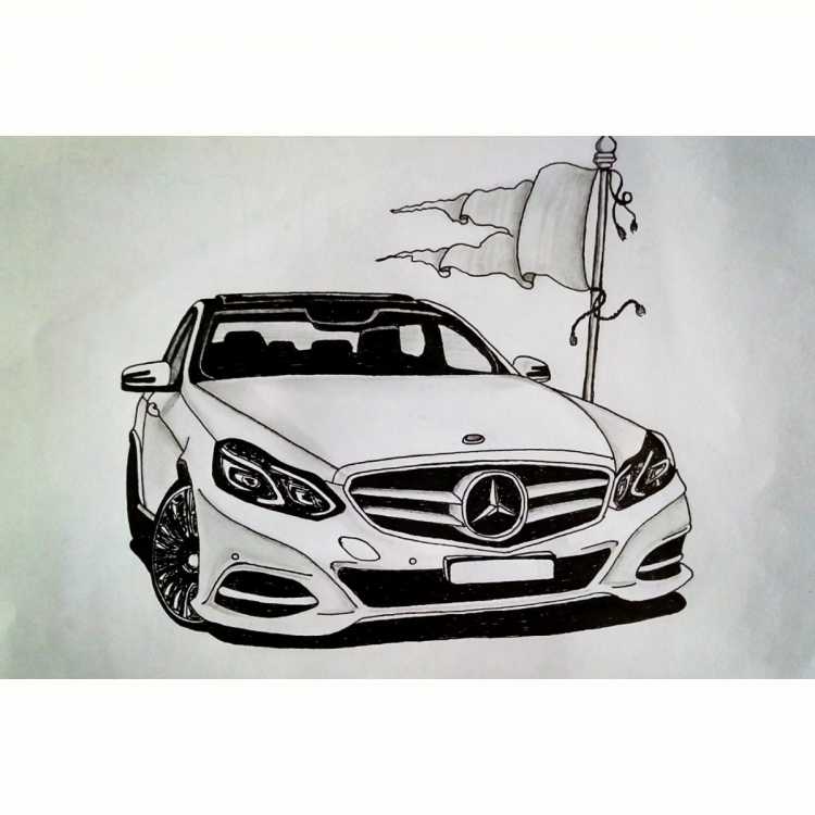 Мерседес старинный раскраска