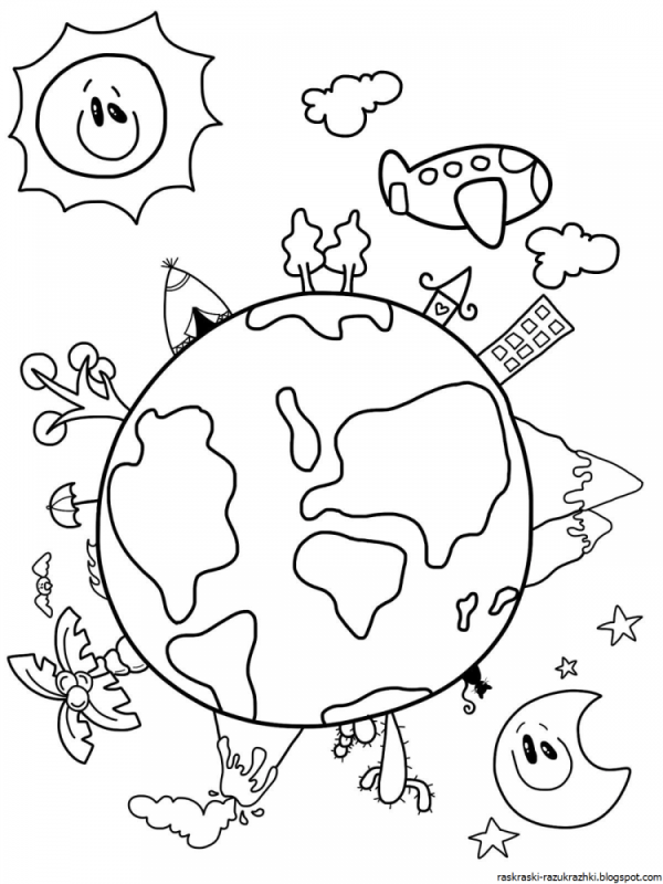 Эколята картинки раскраски