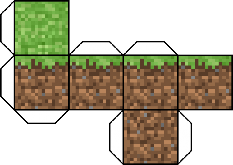 Бумажные блоки из МАЙНКРАФТА