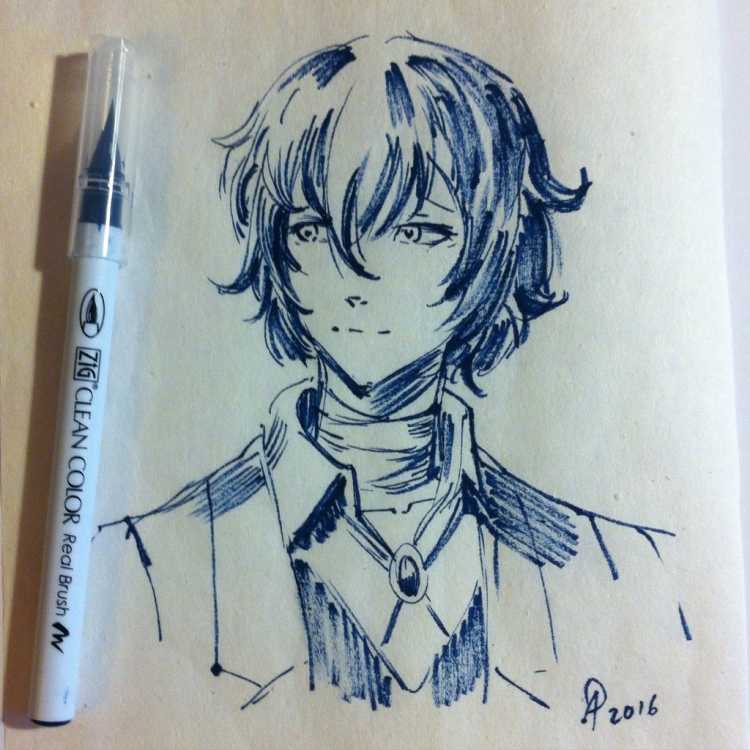 Дазай рисовать