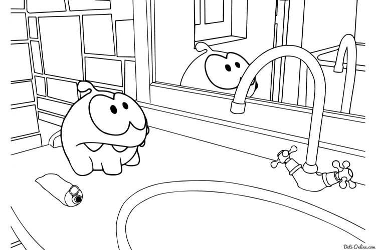 Водяной Ням раскраска