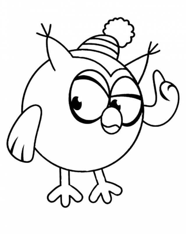 Смешарики раскраска Совунь