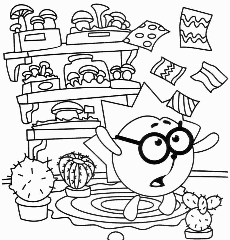 Совунья из смешариков раскраска