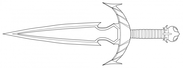 Нож кастет раскраска