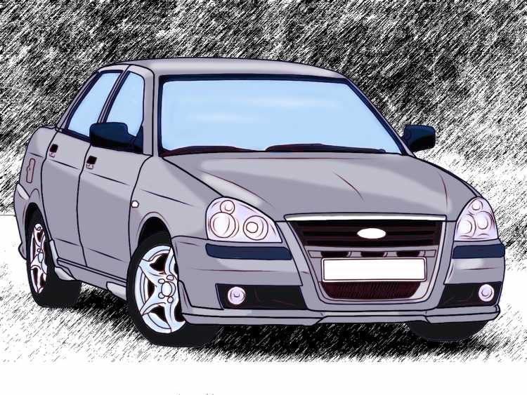 Машина модель ВАЗ 2110 раскраска