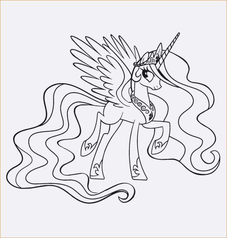 Раскраска мой маленький пони Селестия