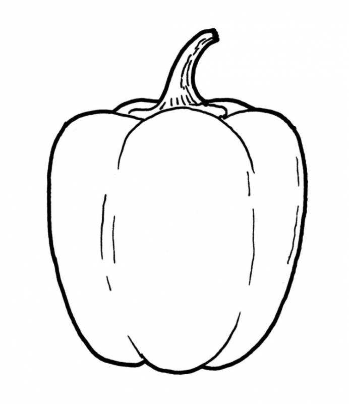 Контур перец для раскрашивания