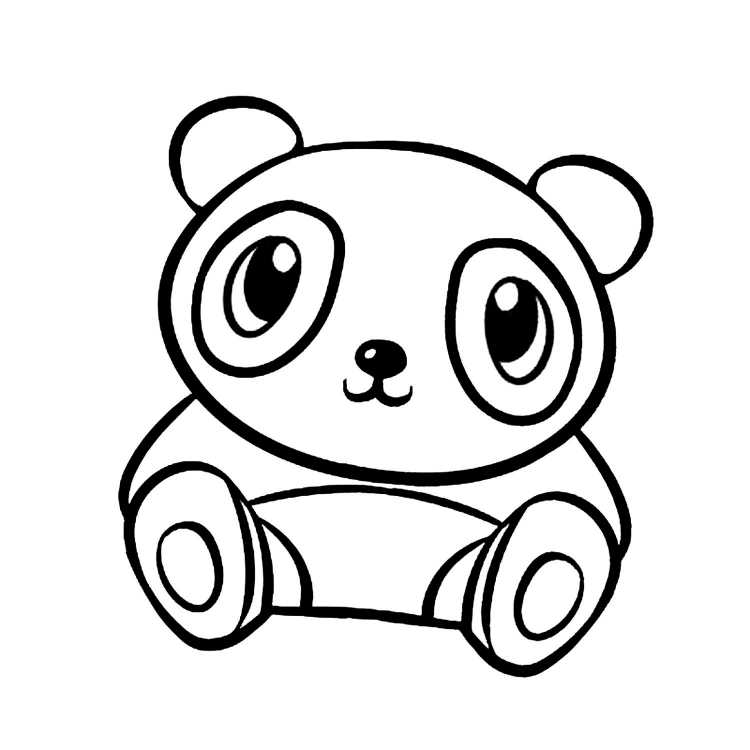 Панда рисунок
