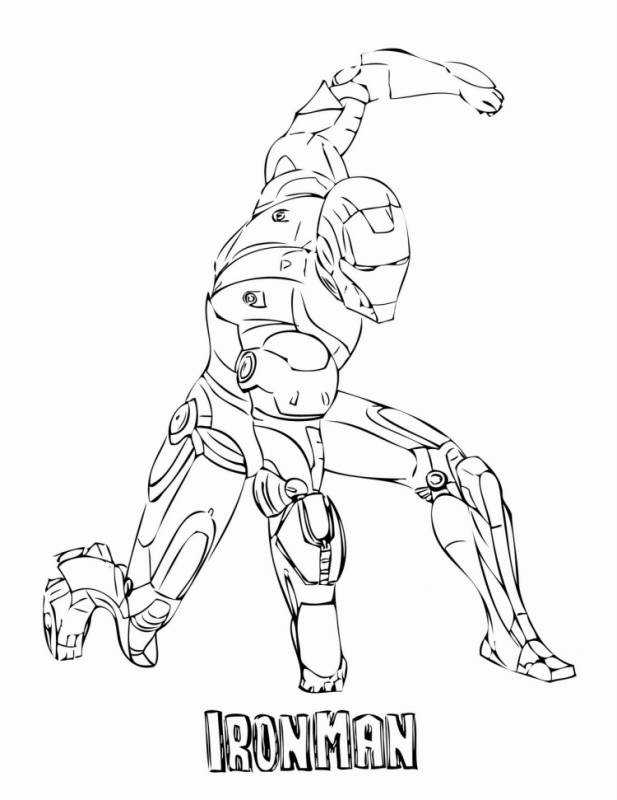 Раскраски Марвел Железный человек Тони Старк