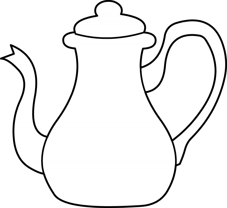 Трафарет чайника для росписи