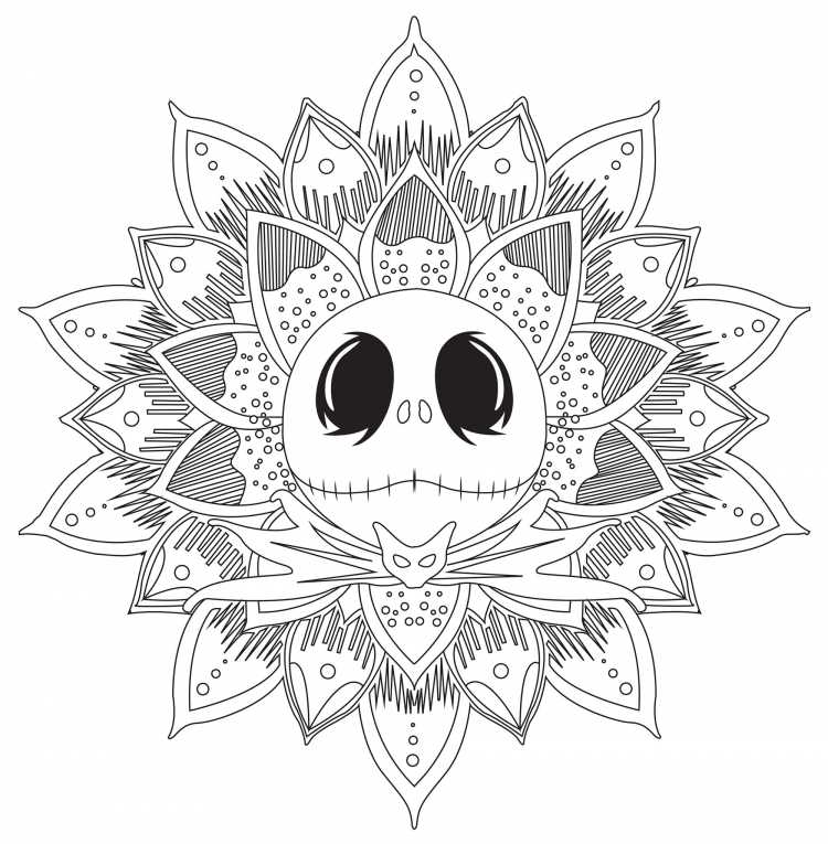 Раскраска кошмар перед Рождеством Салли