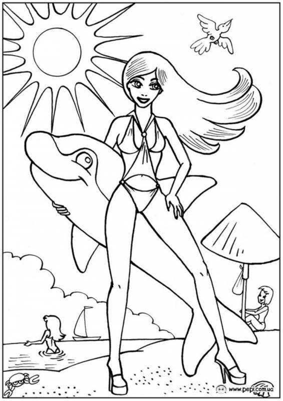 Аппликация Барби из бумаги