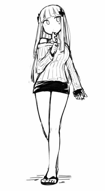 Девочка для срисовки в полный рост