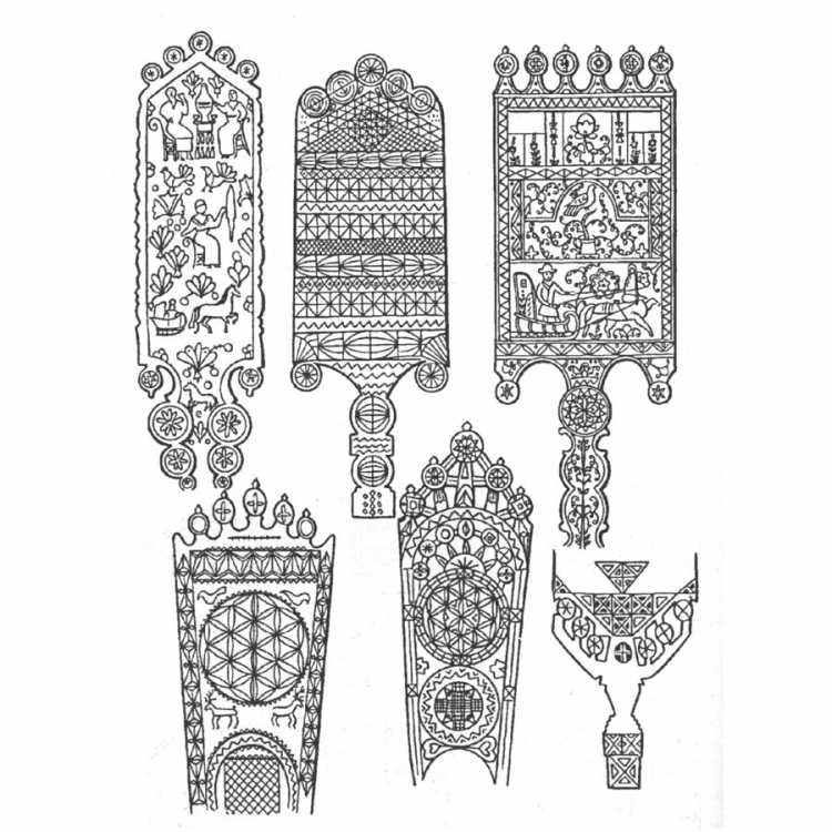 Узор на прялке древних славян