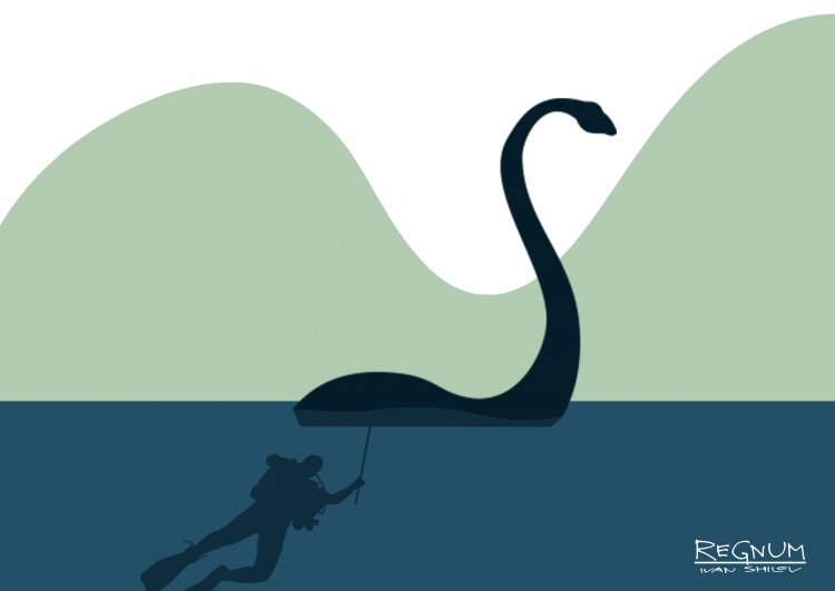 Силуэт Лохнесского чудовища