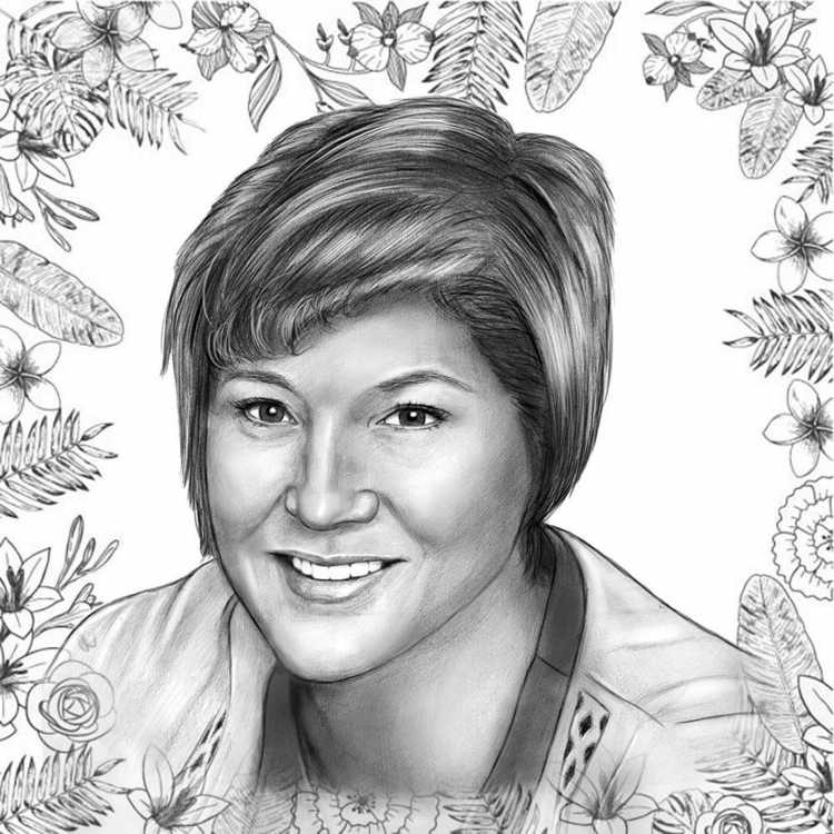 Портрет женщины раскраска