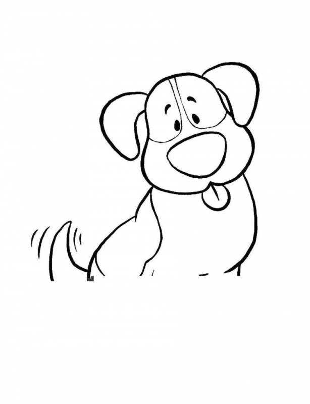 Раскраска из мультика леди и Бродяга