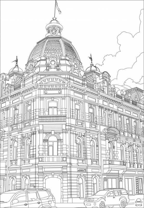 Екатерининский дворец акварель