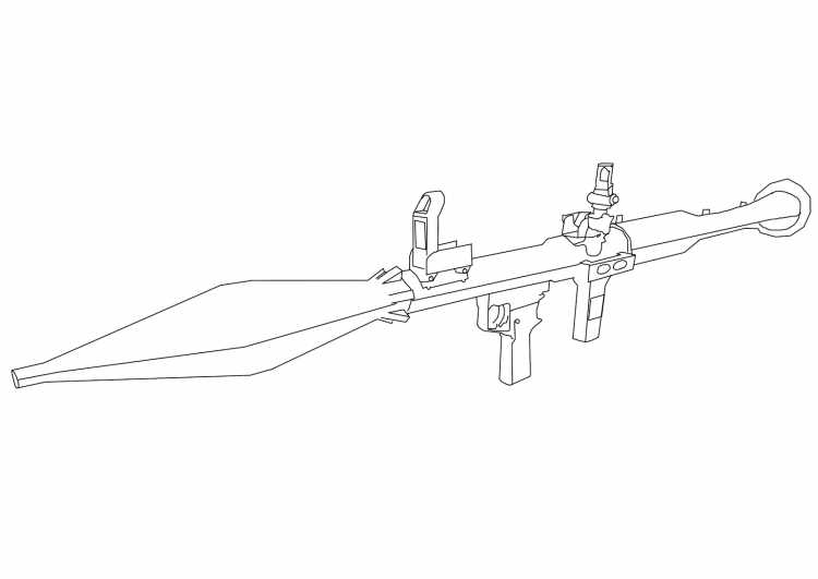 Раскраска оружие РПГ