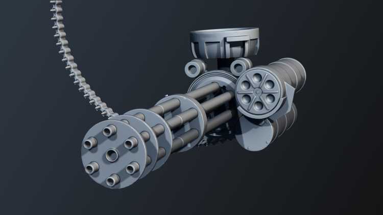 Оружие пулемет Миниган