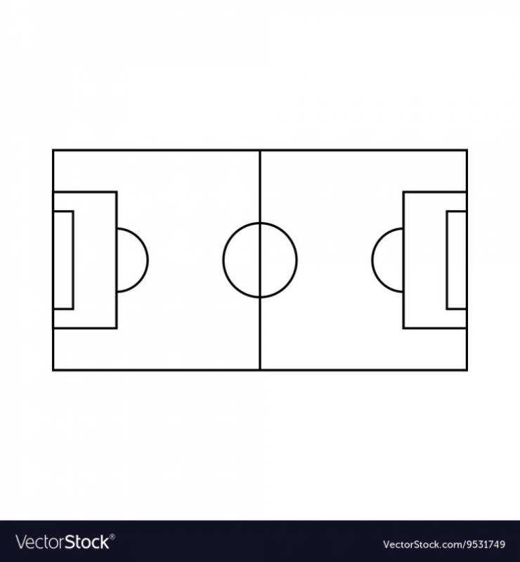 Футбольное поле разметка вектор