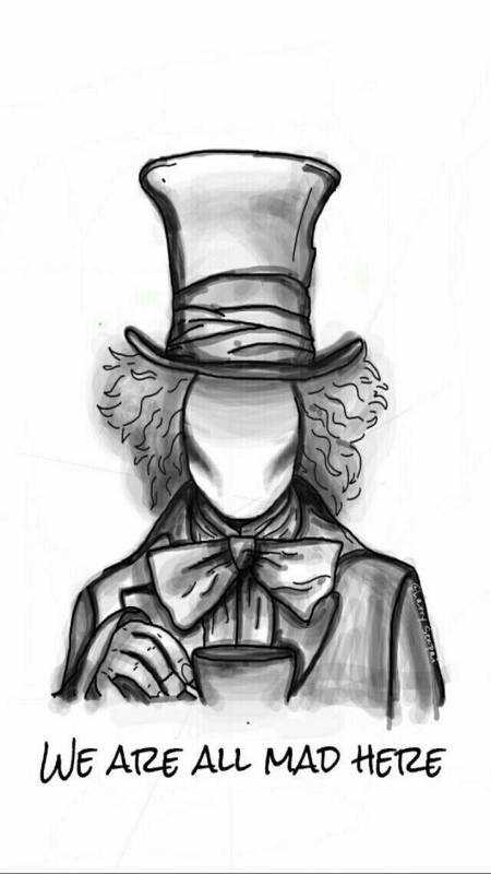 Шляпник Алиса в стране чудес рисунок